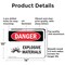Signmission Explosive Materials Danger Sign, Aluminum, 14in W x 10in L, 2PK OS-2PACK-DS-A-1014-L-1210 - alternate 7